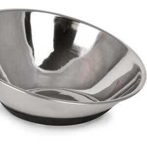 NEW! OurPets Tilt-A-Bowl Non-Skid Stainless Steel Dog Bowl, 5.5 cups (6812